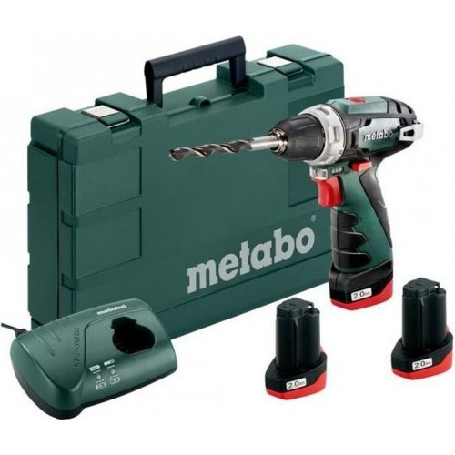 Akumulátorový vŕtací skrutkovač Metabo PowerMaxx SB Basic (2x12V/2Ah batéria)